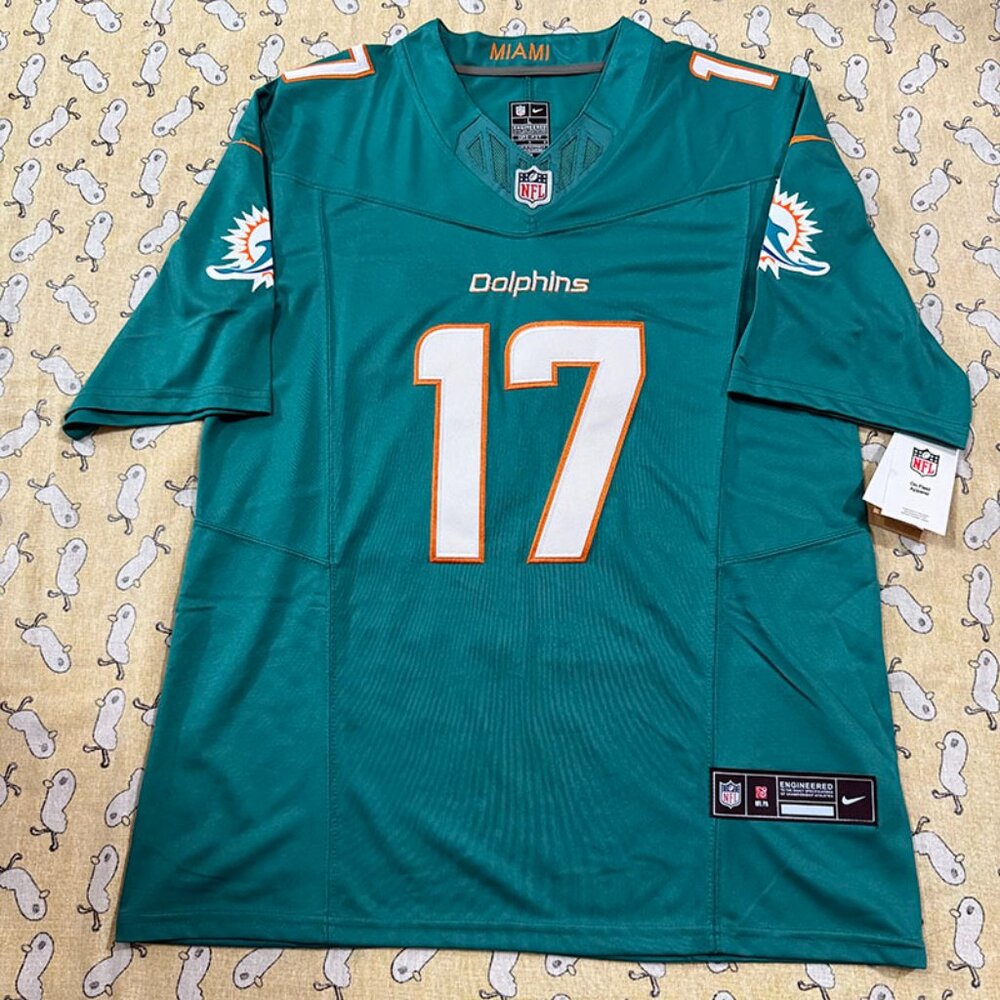 Miami Dolphins Nfl Dark Green Jersey #17 Waddle